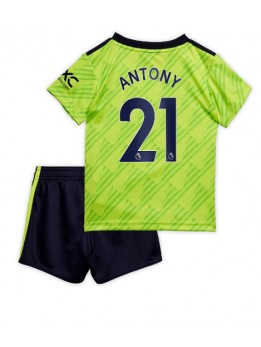 Manchester United Antony #21 Ausweichtrikot für Kinder 2022-23 Kurzarm (+ Kurze Hosen)